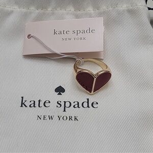 Kate Spade New York Heritage Spade Enamel Heart Ring Gold-Tone